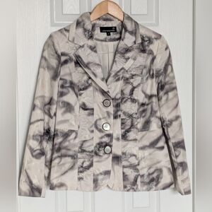 Laura Petites Women (6) Striking Blazer/Jacket With Ruching & Metallic Buttons